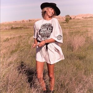 White Harley Davidson (Men’s XXL) T Shirt Vintage